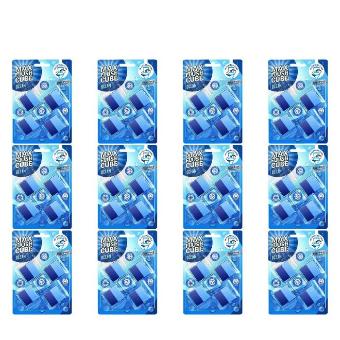 Max Flush Ocean Toilet Blocks 4 x 50g - Pack of 12