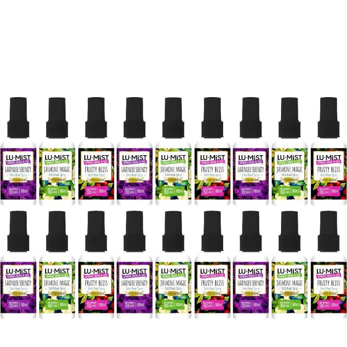 Lu-Mist Limited Edition Toilet Bowl Spray 3 Pack 60ml - Pack of 6