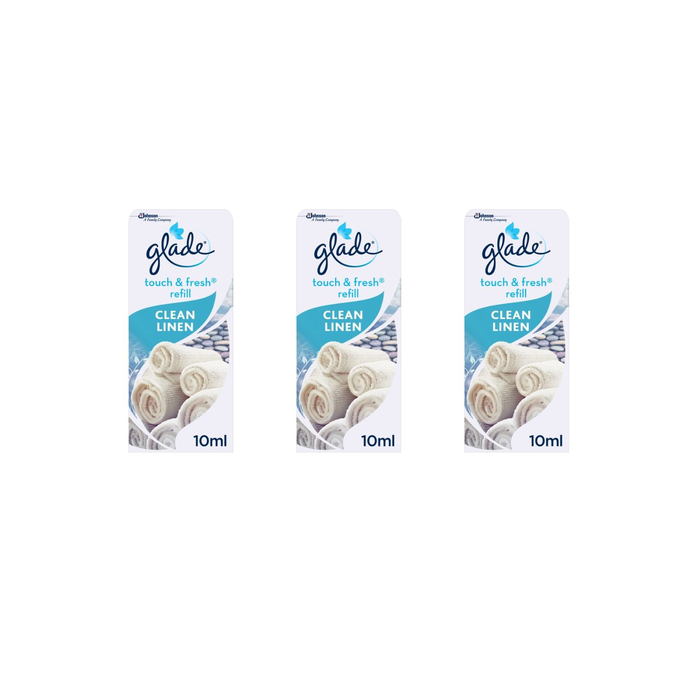 Glade Touch & Fresh Refill Clean Linen Air Freshener 10ml - Pack of 3