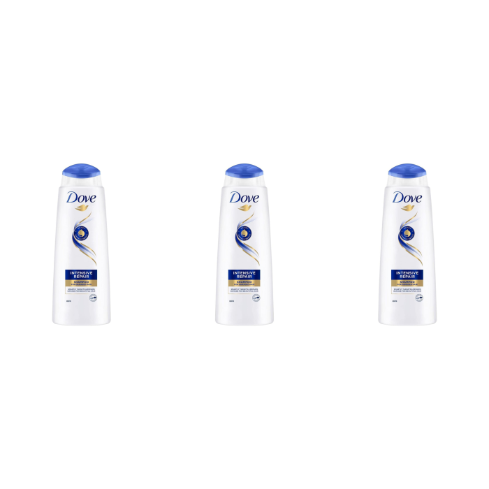 Dove Intensive Repair Shampoo For Damaged Hair 400ml - Pack of 3
