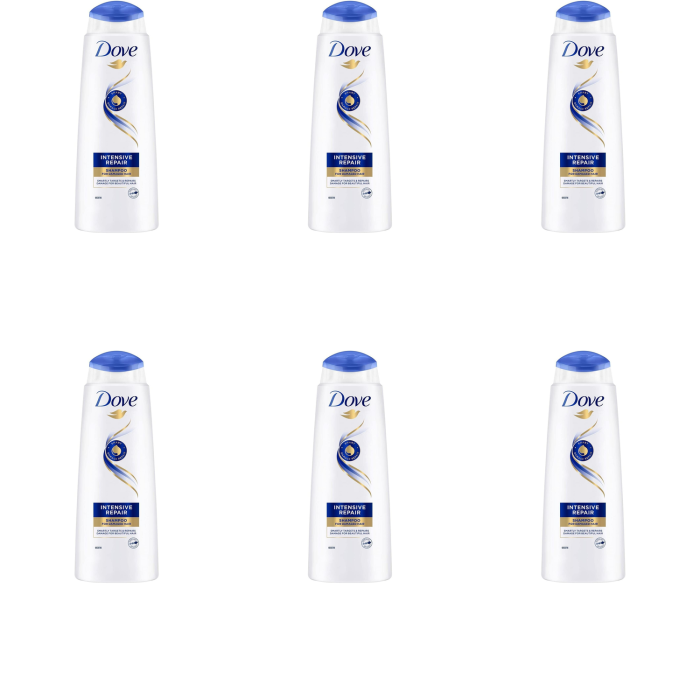 Dove Intensive Repair Shampoo For Damaged Hair 400ml - Pack of 6
