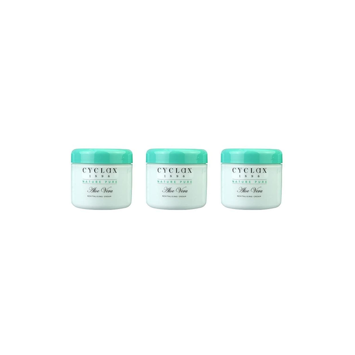 Cyclax Nature Pure Aloe Vera Revitalising Cream 300ml tub on a clean bathroom shelf
