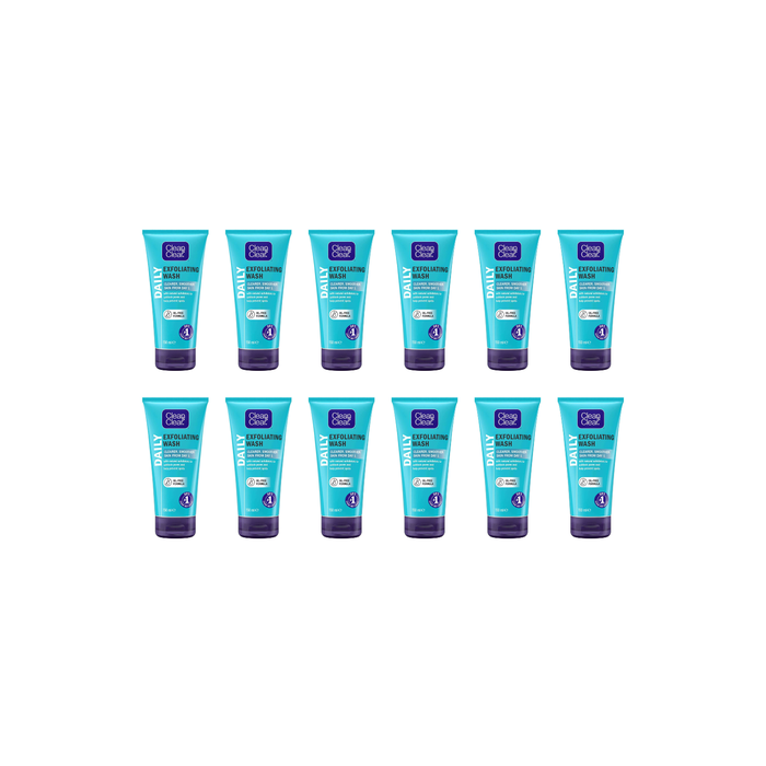 Clean & Clear Oil-Free Exfoliating Daily Face Wash 150ml - Pack of 12