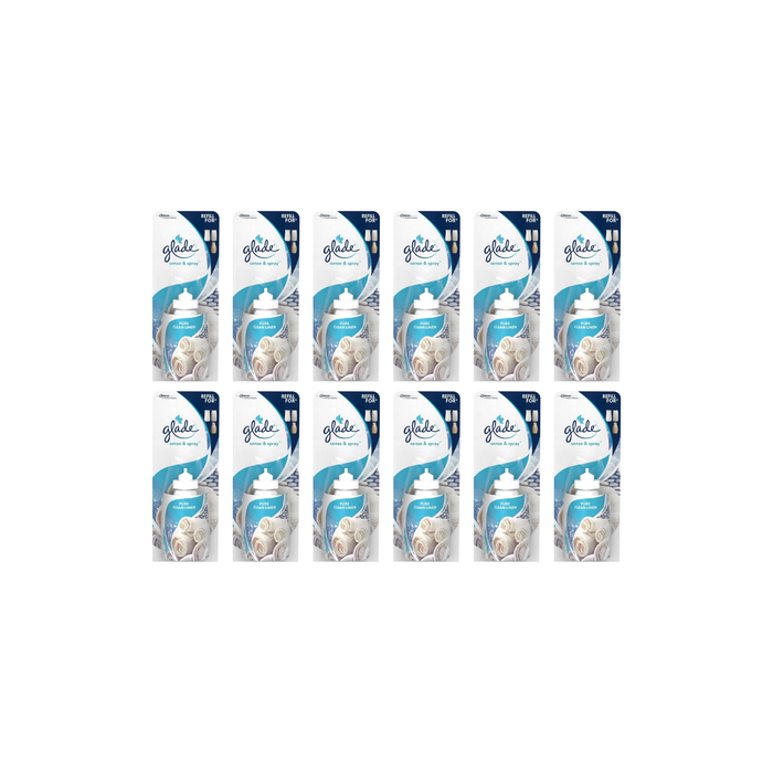 Glade Sense & Spray Pure Clean Linen Air Freshener Refill 18ml - Pack of 12