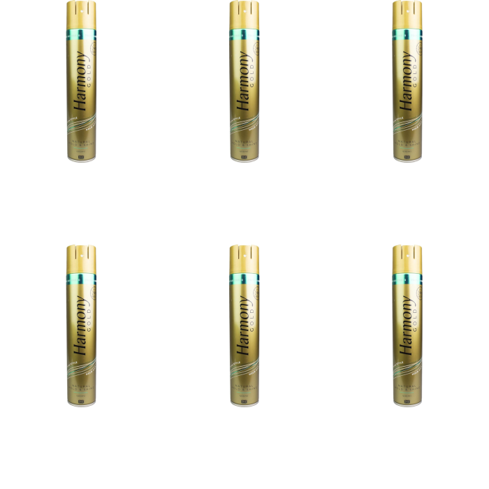 Harmony Gold Hair Spray Natural Hold & Shine 400ml - Pack of 6