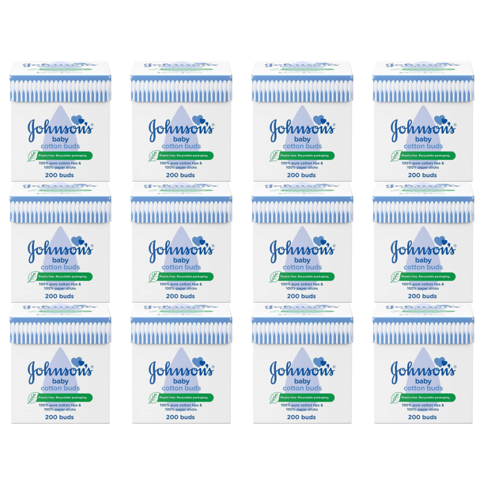 Johnson Cotton Buds 200 - Pack of 12