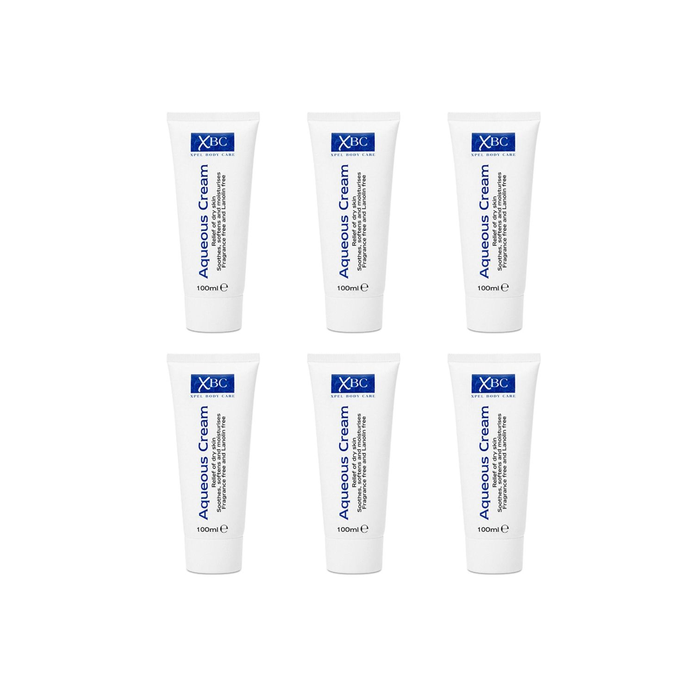 XBC Aqueous Dry Skin Body Cream Tube 100ml - Pack of 6