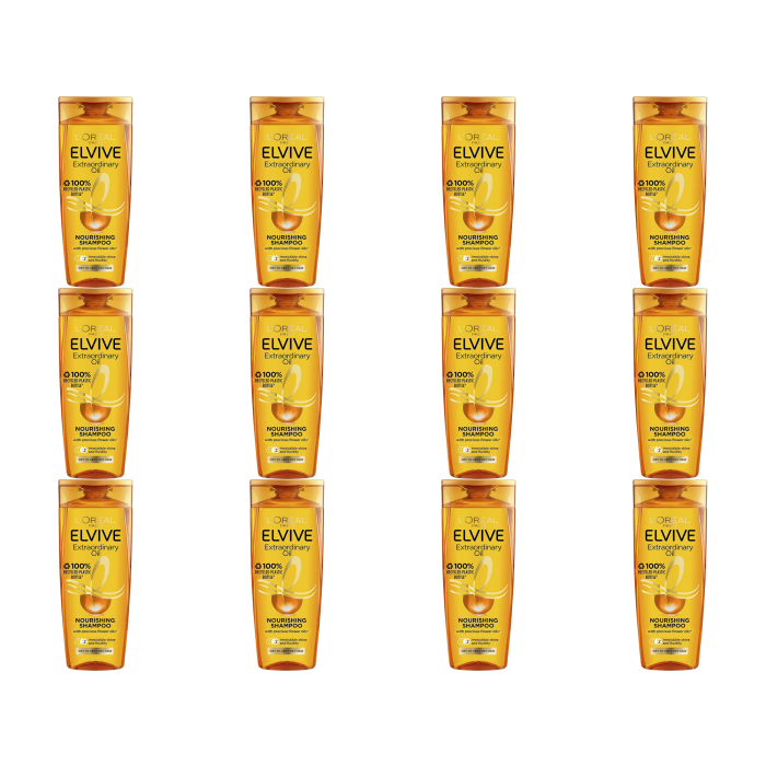 L'Oreal Elvive Extraordinary Oil Nourishing Shampoo 250ml - Pack of 12