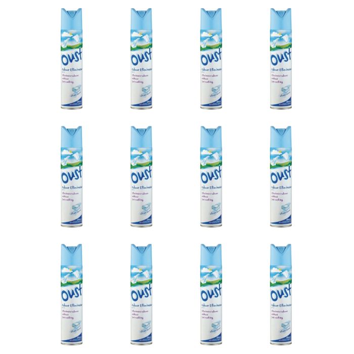 Oust Odour Eliminator Clean Scent Air Freshener Spray 300ml - Pack of 12