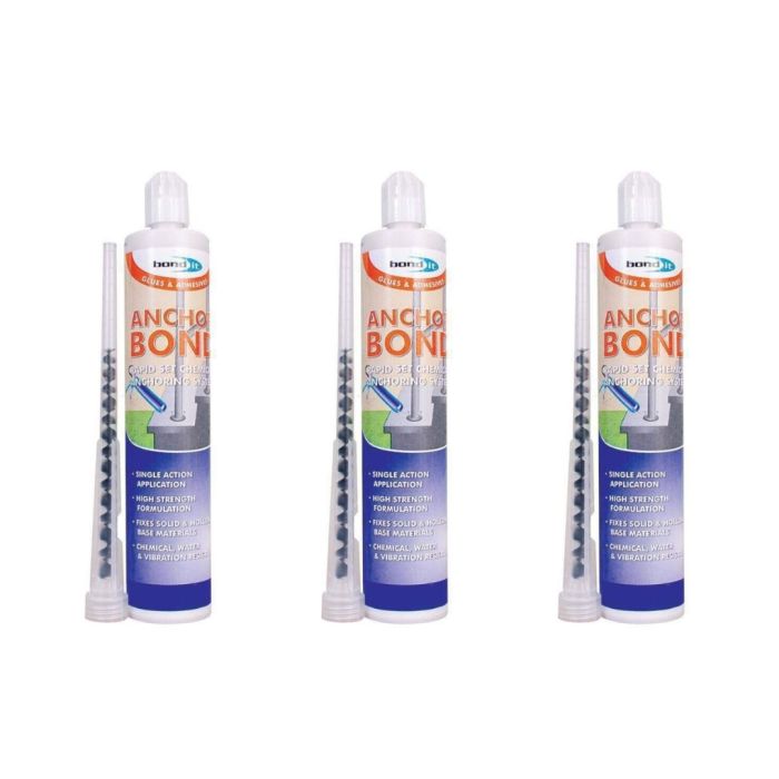 Bond It Anchor Bond Rapid Set Chemical Anchoring Adhesive 310ml  - Pack of 3