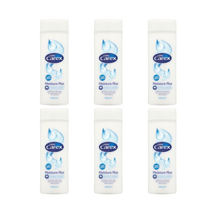 Cussons Carex Moisture Plus Shower Cream 500ml - Pack of 6
