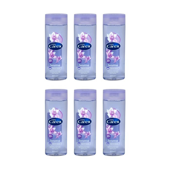 Cussons Carex Sensitive Bath Soak Liquid 500ml - Pack of 6