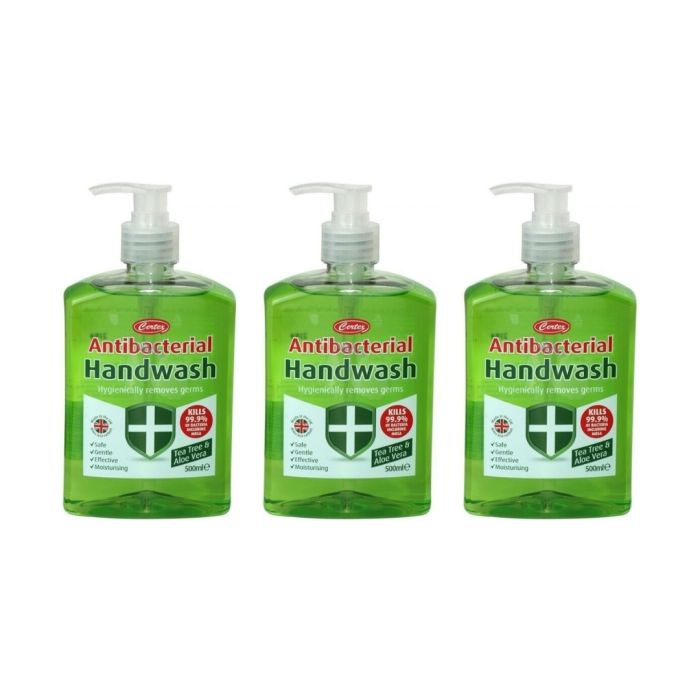 Certex Antibacterial Moisturizing Tea Tree & Aloe Vera Handwash 500ml - Pack of 3