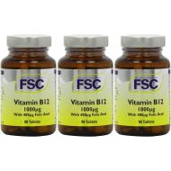 FSC Vitamin B12 1000ug 90 Tablets - Pack of 3