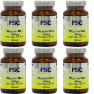 FSC Vitamin B12 1000ug 90 Tablets - Pack of 6