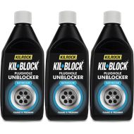 Kilrock Kil-Block Bathroom Plughole Unblocked 500ml - Pack of 3