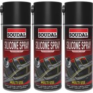 Soudal Multiuse Silicone Spray 400ml - Pack of 3