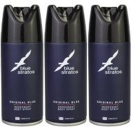 Blue Stratos Original Blue Body Spray Deodorant 150ml - Pack of 3