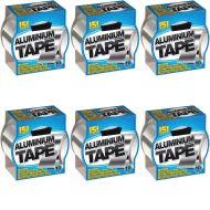 Silver Aluminium Tape 48mm X 10 Metres - Pack of 6