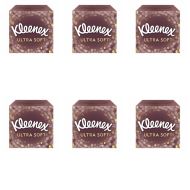 Kleenex Ultra Soft Facial Tissues box on a clean bedside table
