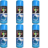Paint Factory Colour It Quick Drying Spray Blue Gloss Finish 400ml - Pack of 6