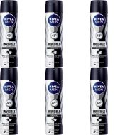 Nivea Men Invisible Black & White Antiperspirant 150ml - Pack of 6