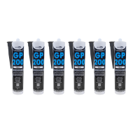 Bond It Trade GP200 Black Multipurpose Silicone Sealant 275ml - Pack of 6