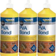 Everbuild 501 Universal PVA Bond 500ml - Pack of 3