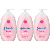 Johnson's Baby Lotion 500ml bottle on a clean nursery changing table
