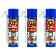 Everbuild Fix and Fill Quick Setting Expanding Foam 500ml - Pack of 3