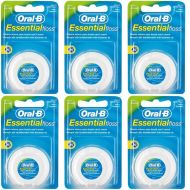 Oral B Essential Waxed Mint Floss 50m - Pack of 6