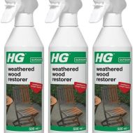 HG Weathered Wood Restorer 500ml Spray - Pack of 3