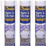 Everbuild Bath & Kitchen Sealant White 290ML - Pack of 3