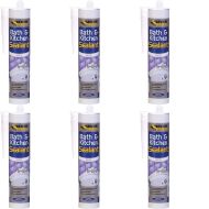 Everbuild Bath & Kitchen Sealant White 290ML - Pack of 6