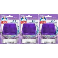 Toilet Duck Purple Wave Rimblock Holder 55ml clipped onto a toilet rim
