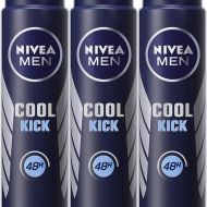 Nivea Men Cool Kick Anti-Perspirant Deodorant Spray 250ml - Pack of 3