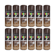 Paint Factory Colour It Quick Drying Paint Gloss Finish Espresso Brown 400ML - Pack of 12