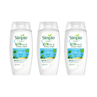 Simple Kids Hair And Body Wash Hypoallergenic 225ml - Pack of 3