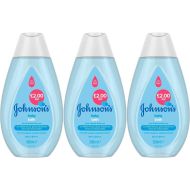 Johnson's Baby Bath 300ml bottle on a clean bathroom shelf beside a baby bath
