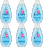 Johnson's Baby Bath 300ml bottle on a clean bathroom shelf beside a baby bath
