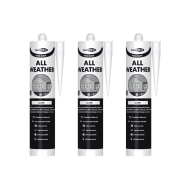 Bond It Rain-Mate All-Weather Sealant Clear 300ml - Pack of 3