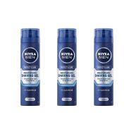 Nivea Moisturising Shaving Gel Protect & Care Aloe Vera 200ml - Pack of 3