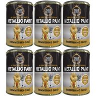 Paint Factory Metallic Paint Interior & Exterior Shimmering Gold 300ml - Pack of 6
