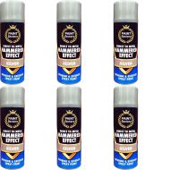 Paint Factory Hammered Effect Spray Paint Silver 400ml - Pack of 6