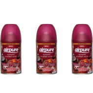 Airpure Air-O-Matic Air Freshener Refill 250ml Mulled Wine
 - Pack of 3