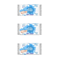 Aqua Clean Baby Wet Wipes 72s pack on a clean nursery changing table
