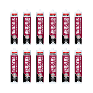 Soudal Multi Purpose Clear Silicone Sealant 270ml cartridge on a workbench
