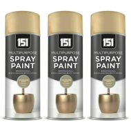 151 Multipurpose Champagne Gold Metallic Spray Paint 400ML - Pack of 3