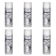 151 White Gloss Professional Finish Plastic Spray Paint 400ML - Pack of 6