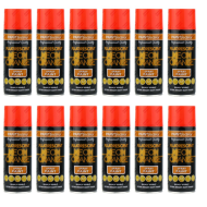 Paint Factory All Purpose Spray Can Neon Orange 400ml - Pack of 12